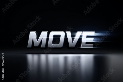 Dynamic motion text effect on bold move typography with motion blur