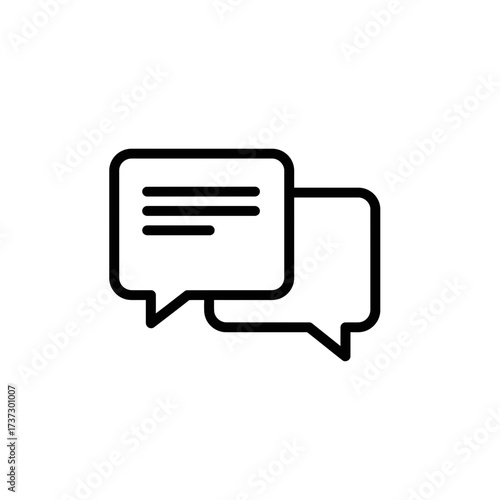 Chat Message Icon – Speech Bubble Communication Symbol for Text, Conversation, and Social Media