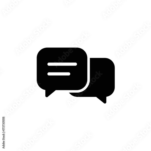 Chat Message Icon – Speech Bubble Communication Symbol for Text, Conversation, and Social Media