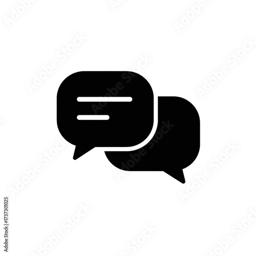 Chat Message Icon – Speech Bubble Communication Symbol for Text, Conversation, and Social Media
