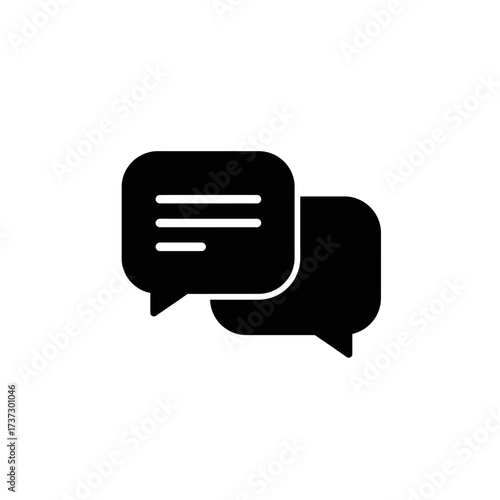 Chat Message Icon – Speech Bubble Communication Symbol for Text, Conversation, and Social Media