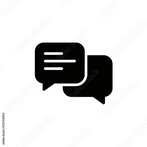 Chat Message Icon – Speech Bubble Communication Symbol for Text, Conversation, and Social Media