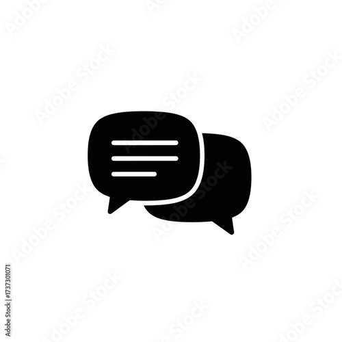 Chat Message Icon – Speech Bubble Communication Symbol for Text, Conversation, and Social Media