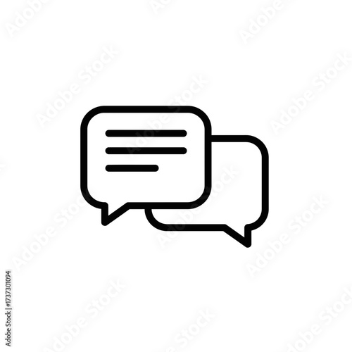Chat Message Icon – Speech Bubble Communication Symbol for Text, Conversation, and Social Media