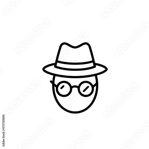 Incognito Mode Icon – Private Browsing Anonymous User Symbol for Security and Privacy