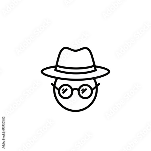 Incognito Mode Icon – Private Browsing Anonymous User Symbol for Security and Privacy