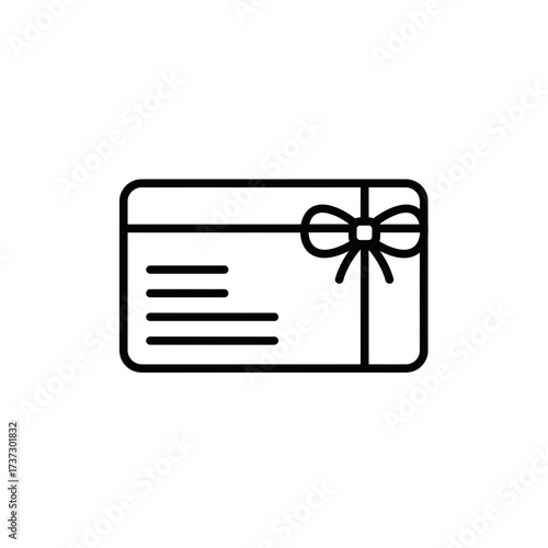 Gift Card Icon – Voucher Coupon Symbol for Shopping, Rewards, and Digital Payments