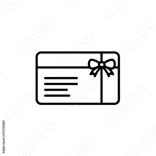 Gift Card Icon – Voucher Coupon Symbol for Shopping, Rewards, and Digital Payments