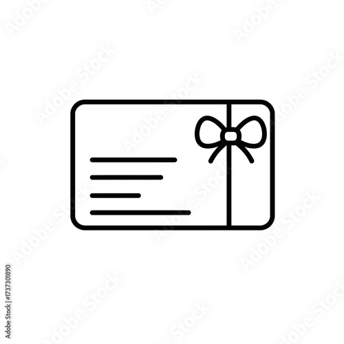 Gift Card Icon – Voucher Coupon Symbol for Shopping, Rewards, and Digital Payments