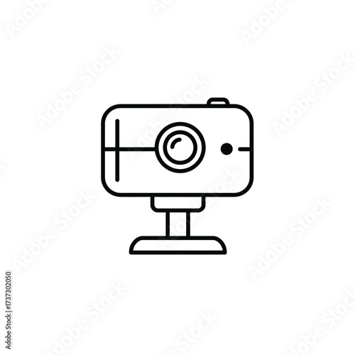 Webcam Icon – Camera Symbol for Video Call, Streaming, and Online Communication