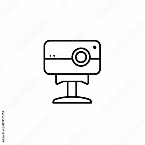 Webcam Icon – Camera Symbol for Video Call, Streaming, and Online Communication