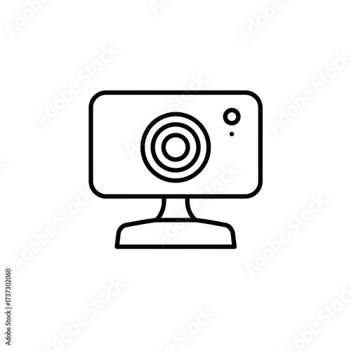 Webcam Icon – Camera Symbol for Video Call, Streaming, and Online Communication