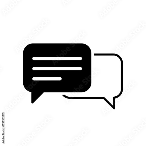Chat Message Icon – Speech Bubble Communication Symbol for Text, Conversation, and Social Media