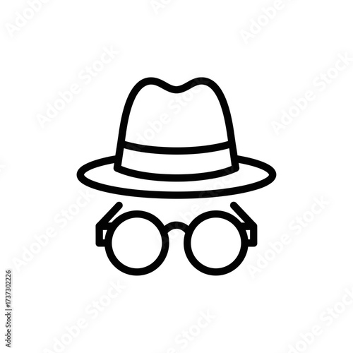 Incognito Mode Icon – Private Browsing Anonymous User Symbol for Security and Privacy