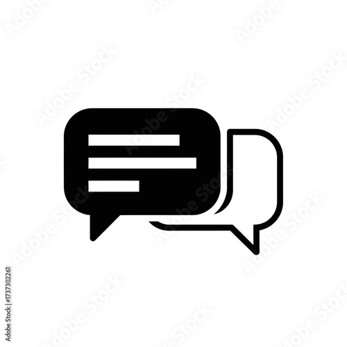 Chat Message Icon – Speech Bubble Communication Symbol for Text, Conversation, and Social Media
