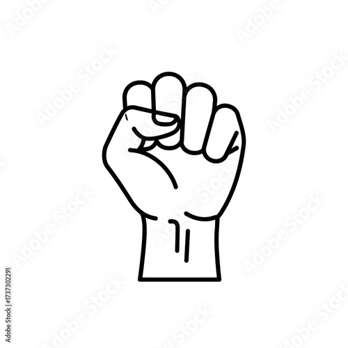 Raised Fist Icon – Power, Protest, and Solidarity Symbol for Strength and Unity