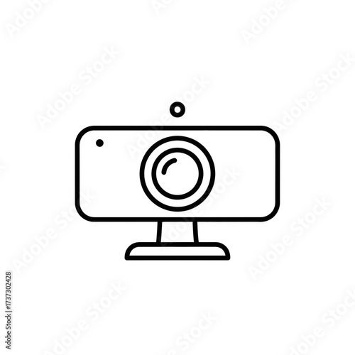 Webcam Icon – Camera Symbol for Video Call, Streaming, and Online Communication