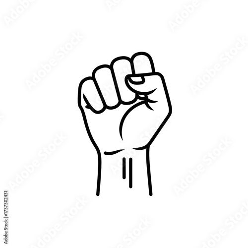 Raised Fist Icon – Power, Protest, and Solidarity Symbol for Strength and Unity