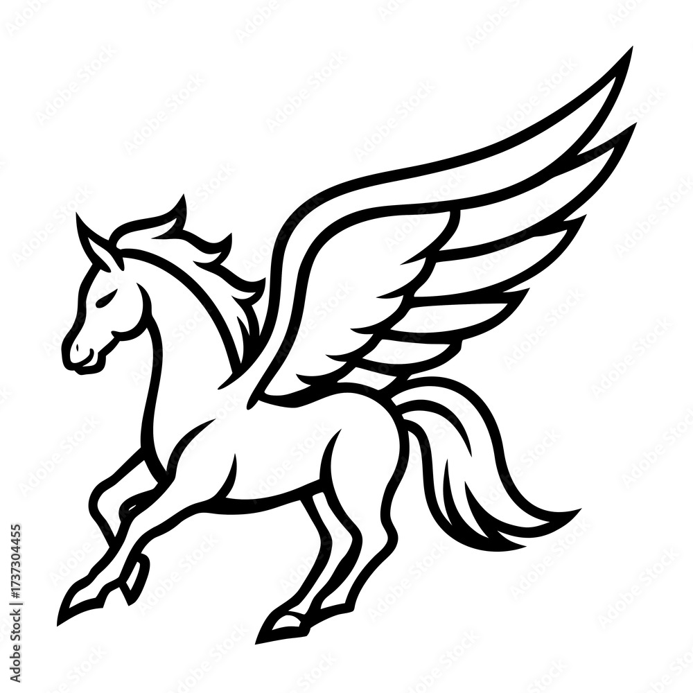 Fototapeta premium black and white horse