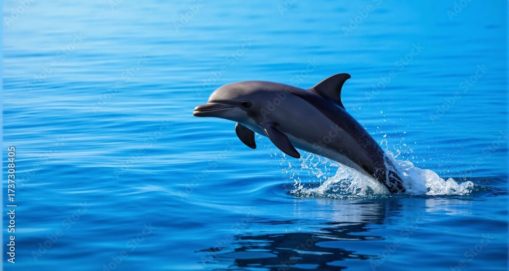 Fototapeta premium Dolphin jumping in the ocean 94