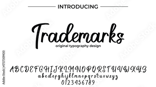 Trademarks - Elegant Script Font for Smooth Handwritten Design and Craeative Typography