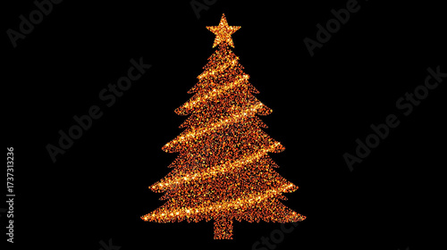 Golden Spiral Christmas Tree