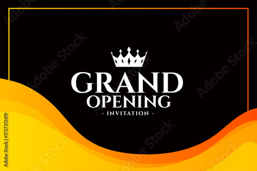 lovely grand opening ceremony event background with royal crown design