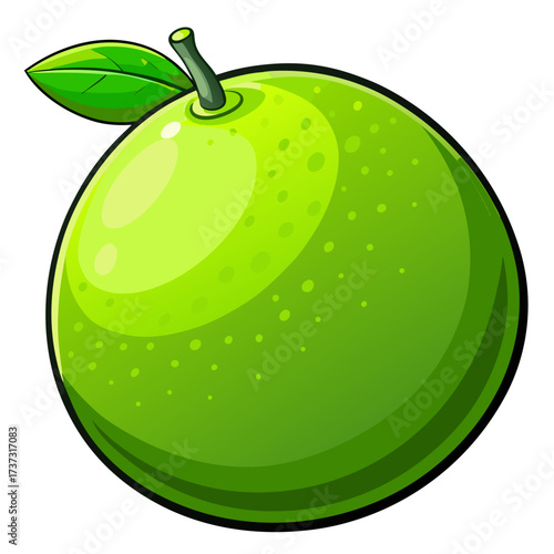 Vibrant green fruit illustration, fresh and juicy, perfect for healthy eating campaigns and vibrant designs, a delightful addition to any project