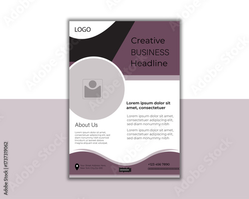 Business promotion advertise publication colorful corporate business flyer





