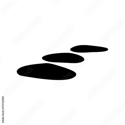 Three stepping stones in a path to progress and new beginnings