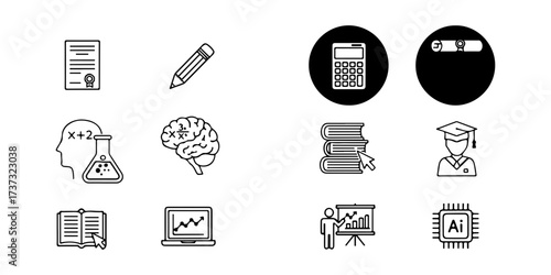 Education and learning icons