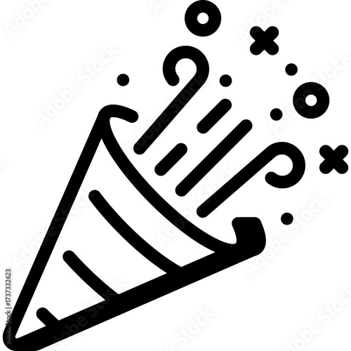 Party popper confetti celebration icon