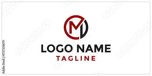 Unique logo design combining circle and MD letter