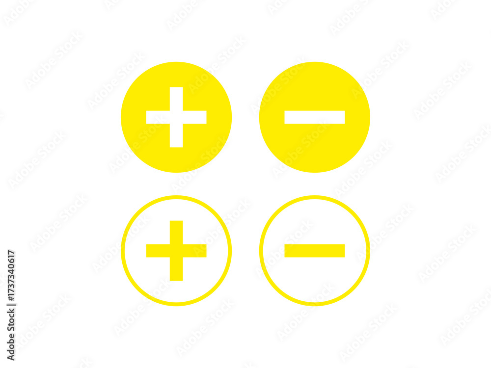 Fototapeta premium plus minus button sign
