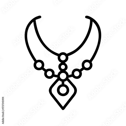 Elegant Necklace Jewelry Accessory Fashion Design Icon For Web And Graphic Design