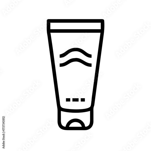 Facial Cleanser Cosmetic Tube With Small Opening Icon For Web And Graphic Design