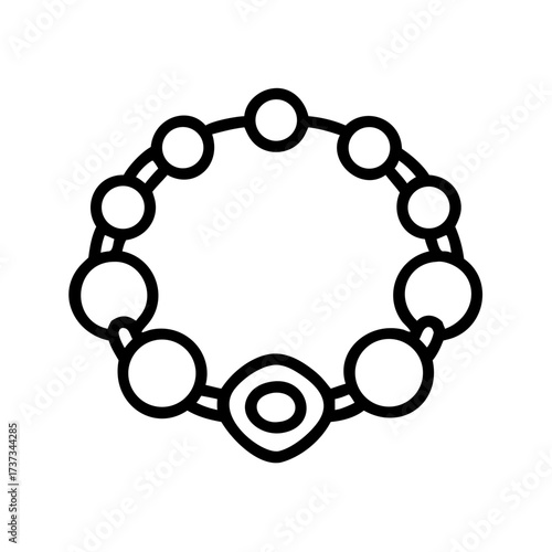 Jewelry Bracelet With Round Stones Fashion Design Icon For Web And Graphic Design
