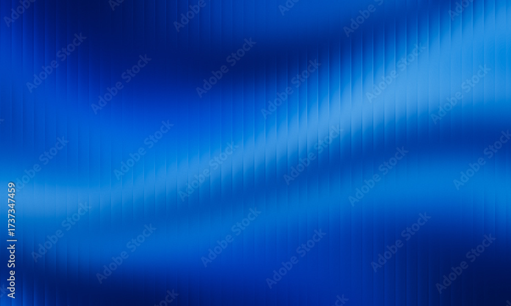 Fototapeta premium Abstract blue background with vertical brushed metal texture and smooth wavy lines