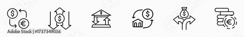 Money transfer icon. vector dollar symbol design for mobile app, ui, web. vector illustration on transparent background.