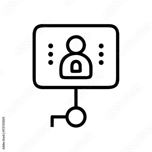 VPN Connection Through Online Profile Icon For Web And Graphic Design