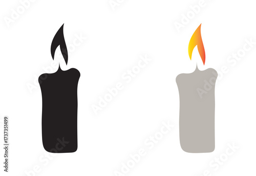 burning candle in the hand