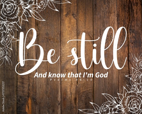 Be still and know that I am God. Rustic wooden Christian wall art 