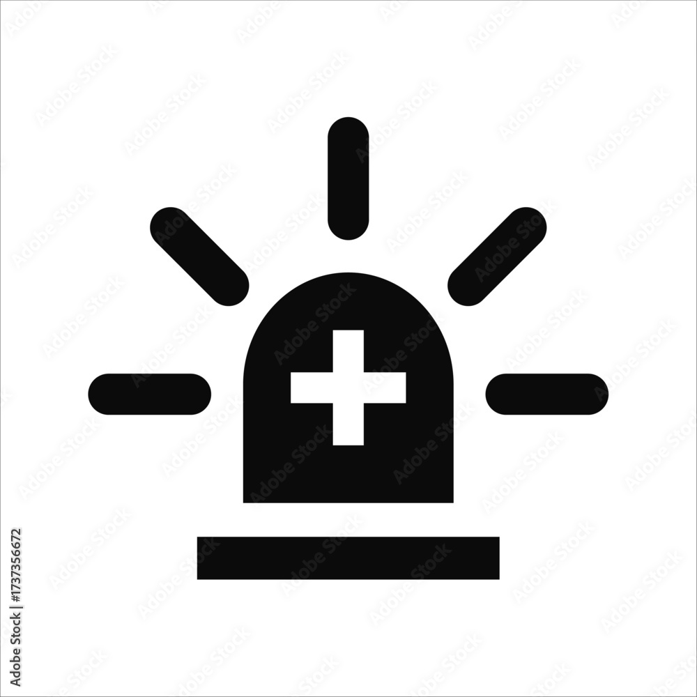 Obraz premium emergency icons. simple solid vector