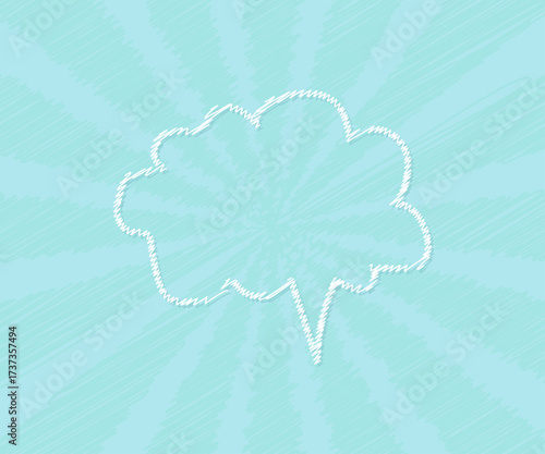 Cloud shape speech bubble for adding your message, perfect for inspiring creativity and optimistic ideas in your designs