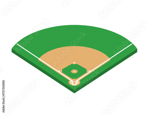 Baseball Field Icon Illustration