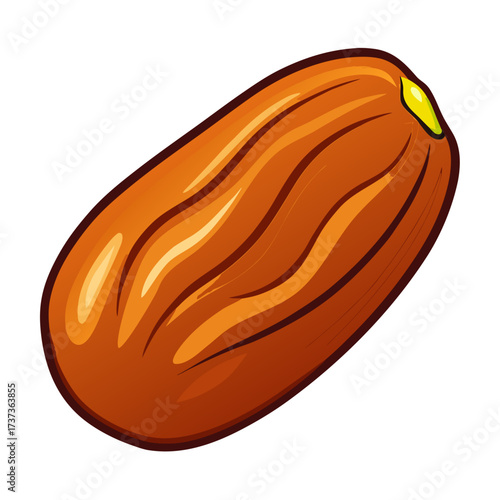 Delicious date fruit illustration, a naturally sweet treat, perfect for Ramadan, healthy eating, and adds vibrant color to any healthy lifestyle design