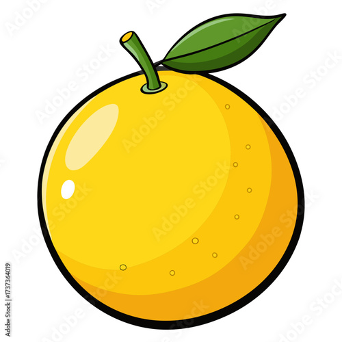 Juicy orange with green leaf, perfect for healthy recipes and vibrant designs, a touch of freshness, embodying vitality and zest in every pixel