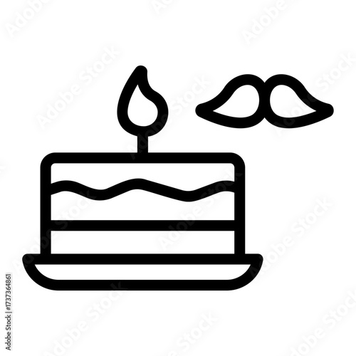 cake Line Icon