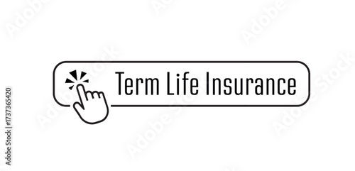 term life insurance text on white background
