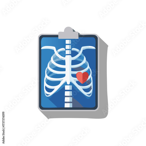 2d vector x ray image of human 
